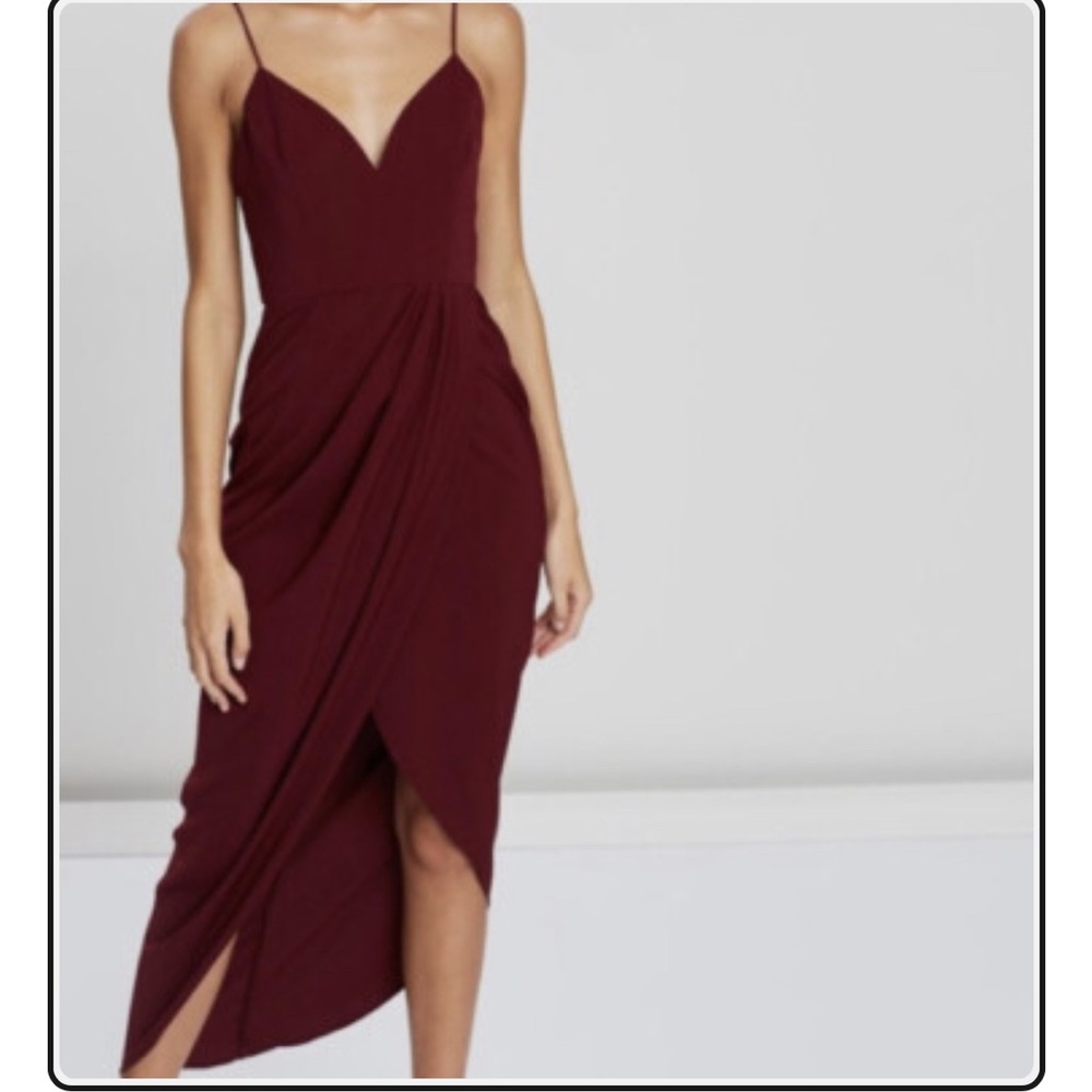 Shona Joy Burgundy Spaghetti Strap Dress size 4